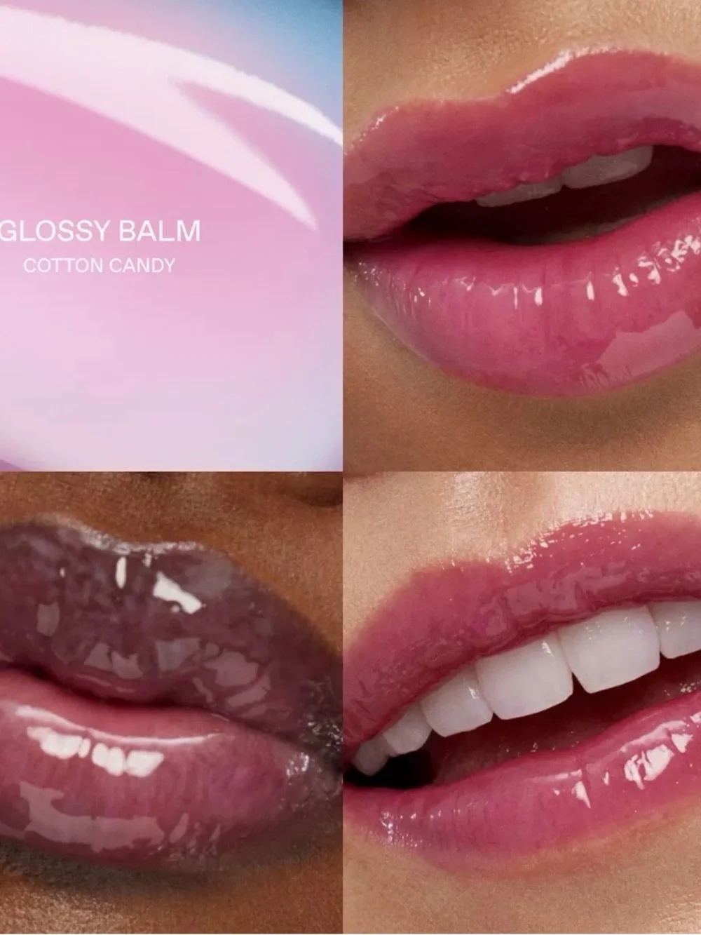 r.e.m. beauty Essential Drip Glossy Balm in Cotton Candy (light pink)
